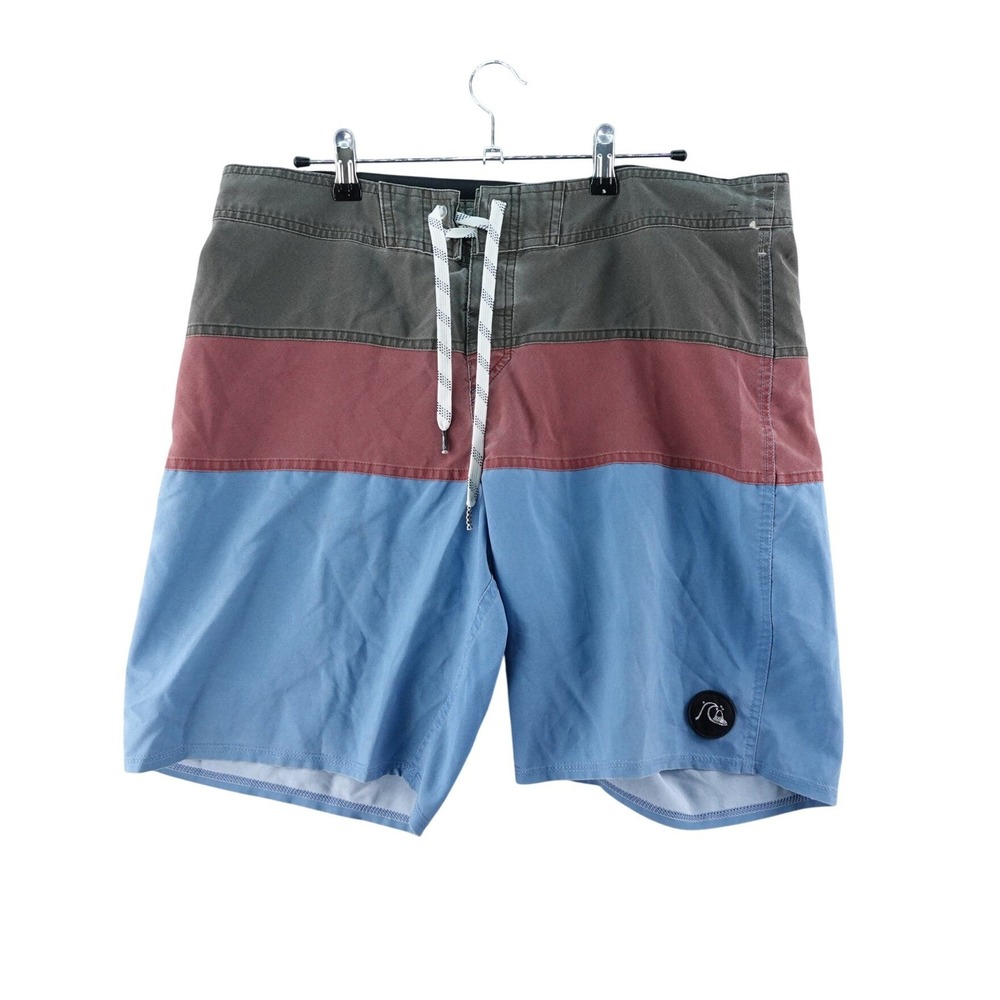 Quiksilver Mens 36 Board Shorts Color Block Swim Trunks Casual Surf Beach‎ Y2K